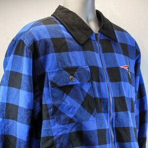 New England Patriots Full-Zip Plaid Flannel  Shirt Jacket Women's Size XL